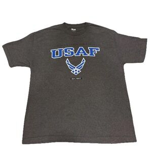 USAF United States Air Force Short Sleeve T-Shirt Grey Men's Size Extra Large